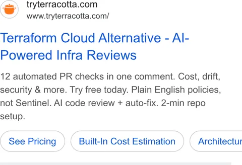An ad Terracotta AI is running