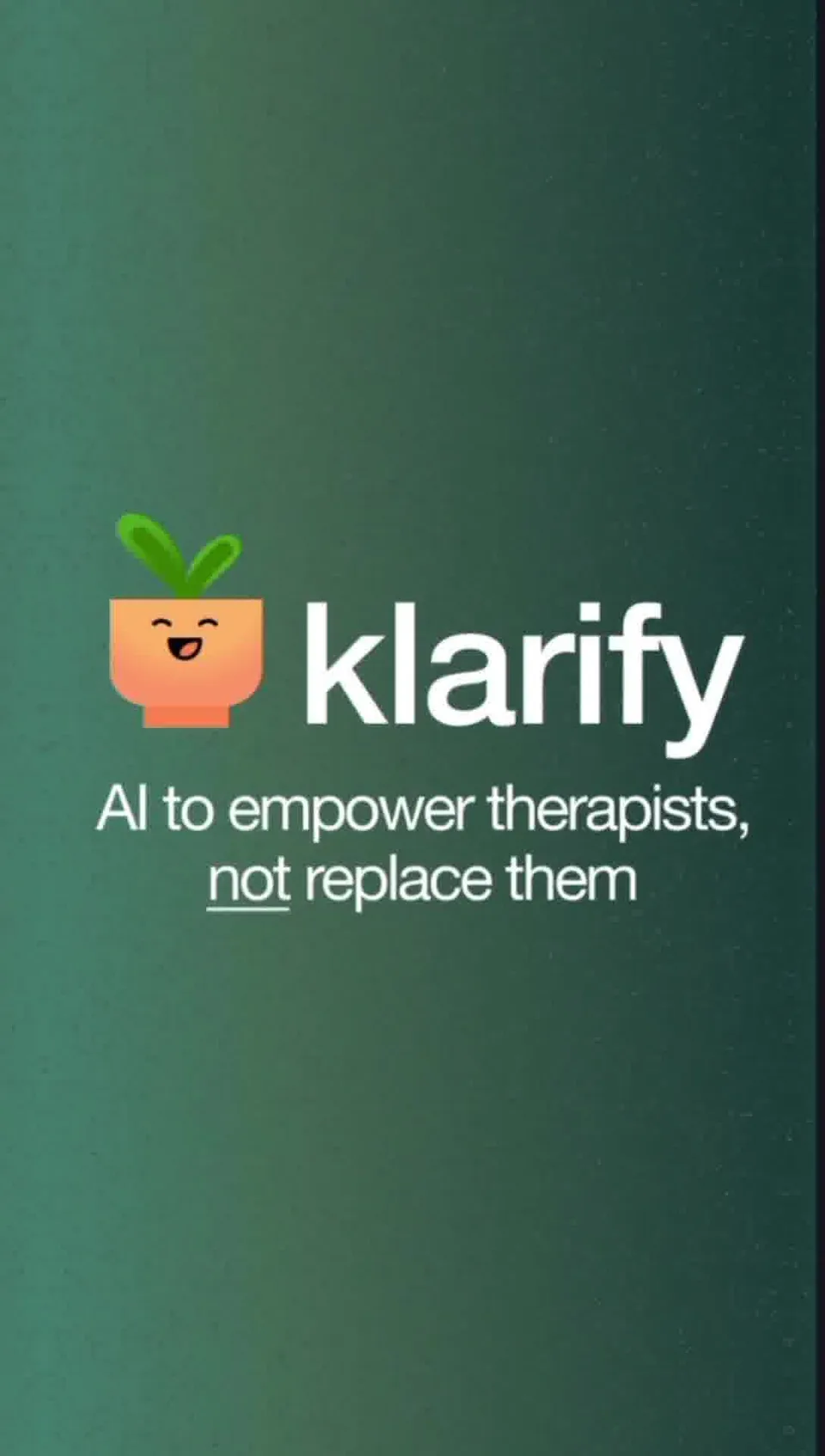 An ad Klarify is running