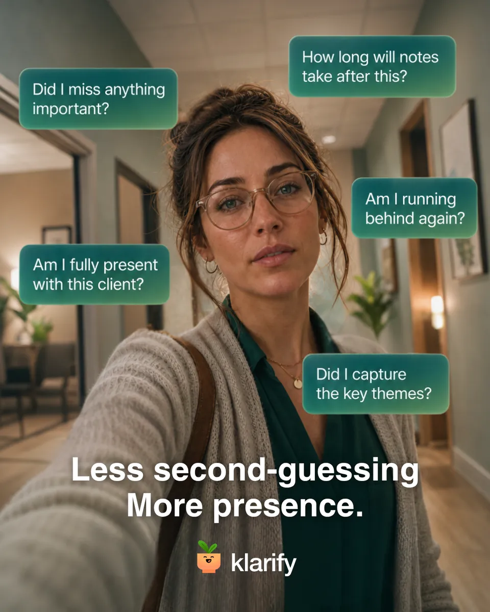 An ad Klarify is running