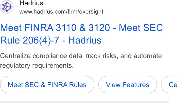 An ad Hadrius is running