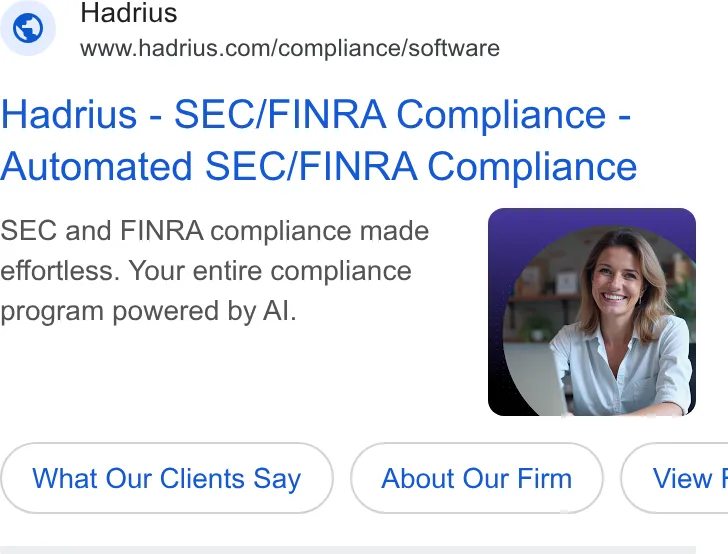 An ad Hadrius is running