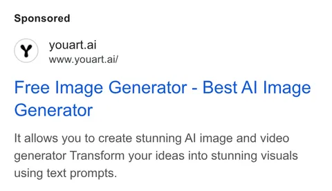 An ad YouArt is running