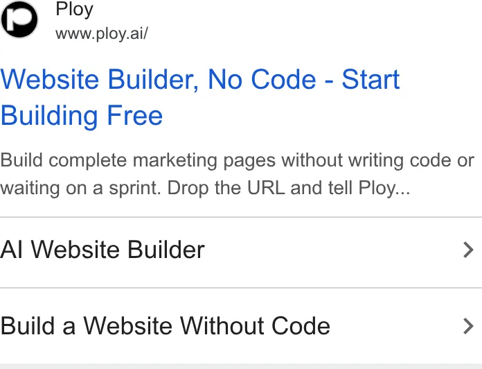An ad Ploy is running