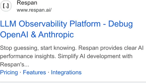 An ad Respan is running