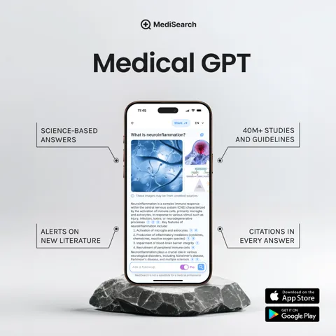 An ad MediSearch is running