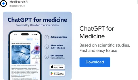 An ad MediSearch is running