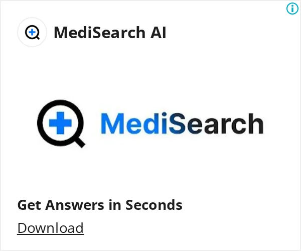 An ad MediSearch is running