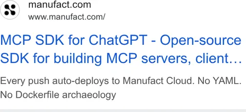 An ad Manufact is running