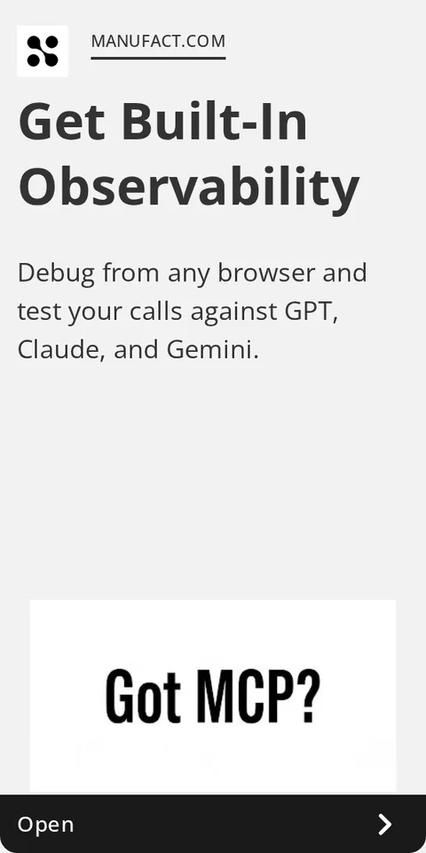 An ad Manufact is running