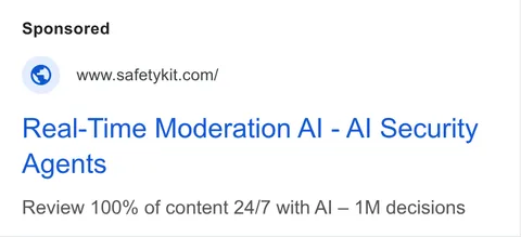 An ad SafetyKit is running