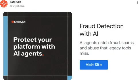 An ad SafetyKit is running