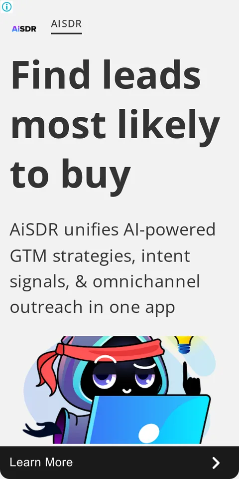 An ad AI SDR is running