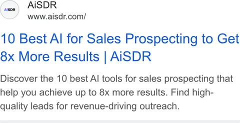 An ad AI SDR is running