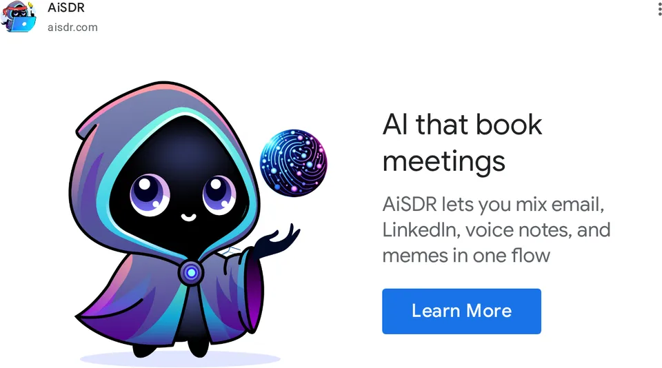 An ad AI SDR is running
