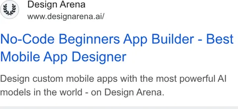 An ad Design Arena is running