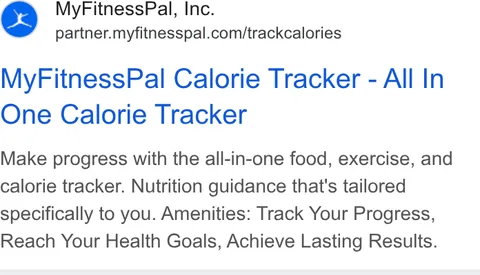 An ad MyFitnessPal is running