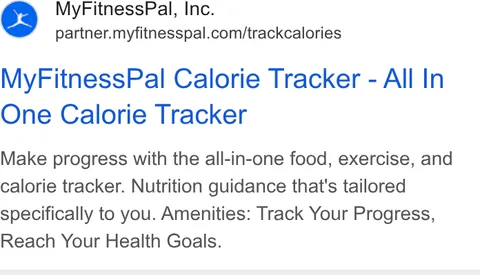 An ad MyFitnessPal is running