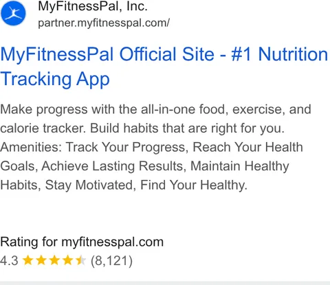 An ad MyFitnessPal is running
