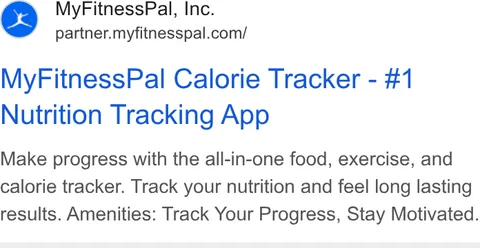 An ad MyFitnessPal is running