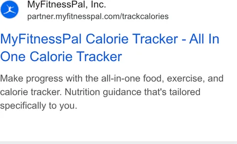 An ad MyFitnessPal is running