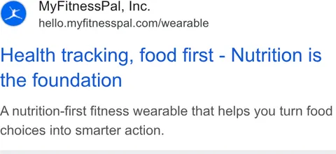 An ad MyFitnessPal is running