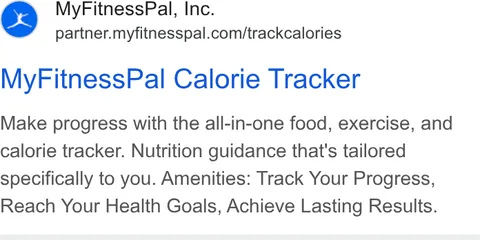 An ad MyFitnessPal is running