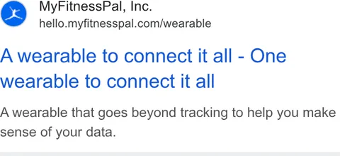 An ad MyFitnessPal is running