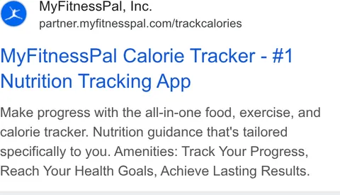 An ad MyFitnessPal is running