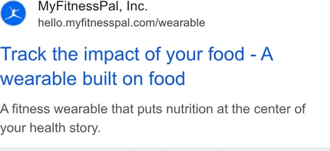 An ad MyFitnessPal is running