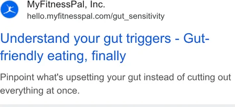 An ad MyFitnessPal is running
