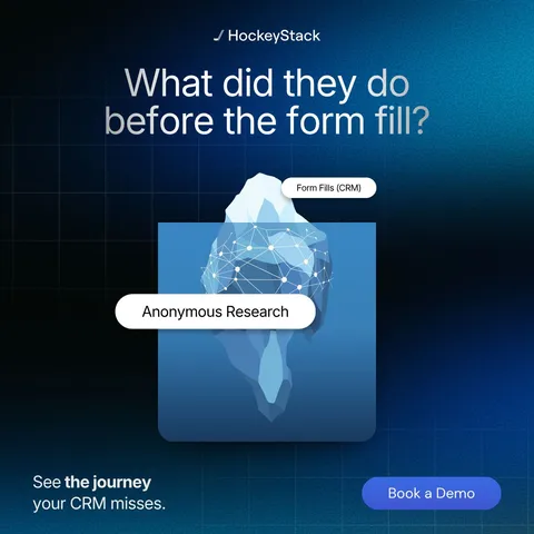 An ad HockeyStack is running
