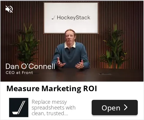 An ad HockeyStack is running