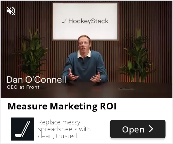 An ad HockeyStack is running