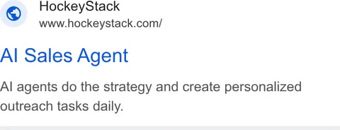 An ad HockeyStack is running