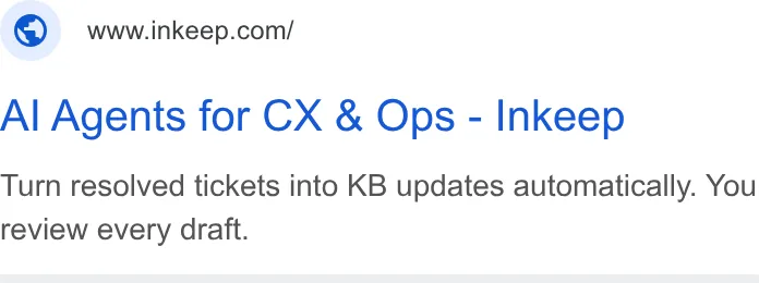 An ad Inkeep is running