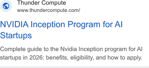 An ad Thunder Compute is running