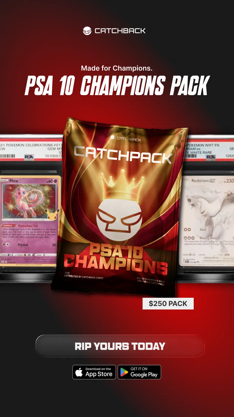 An ad Catchbackcards is running
