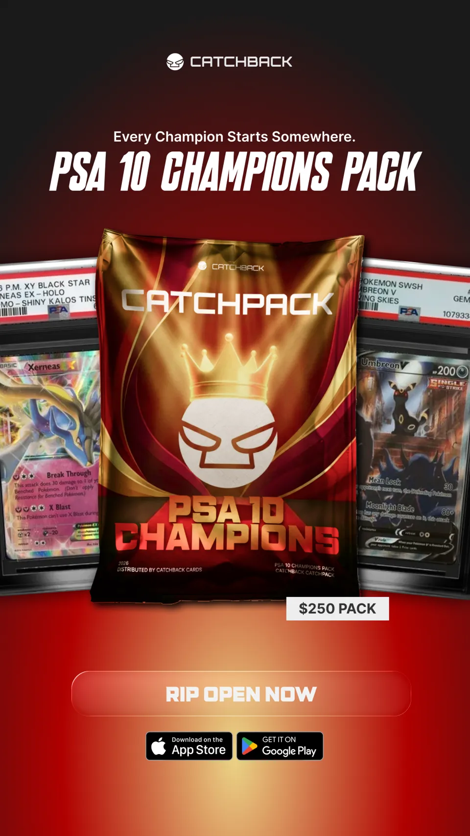 An ad Catchbackcards is running