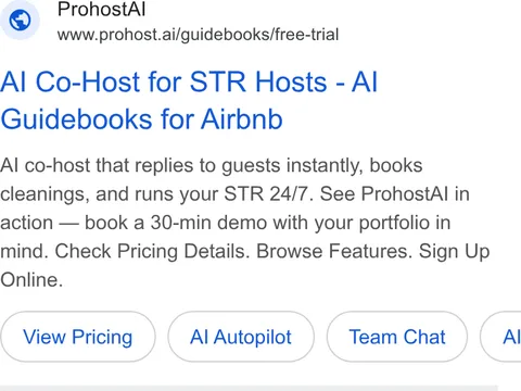 An ad Prohost is running