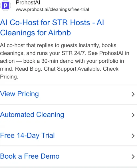 An ad Prohost is running