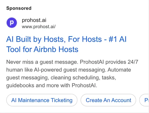 An ad Prohost is running