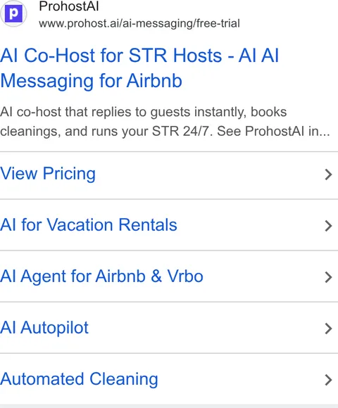 An ad Prohost is running