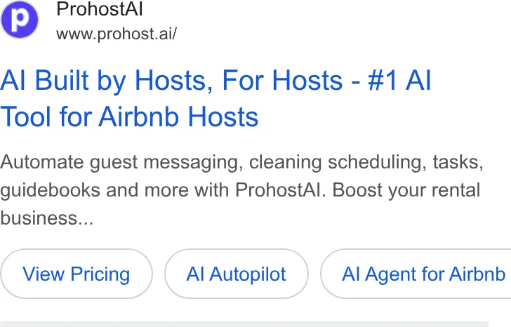 An ad Prohost is running