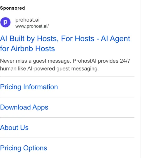 An ad Prohost is running