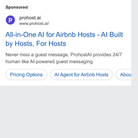 An ad Prohost is running