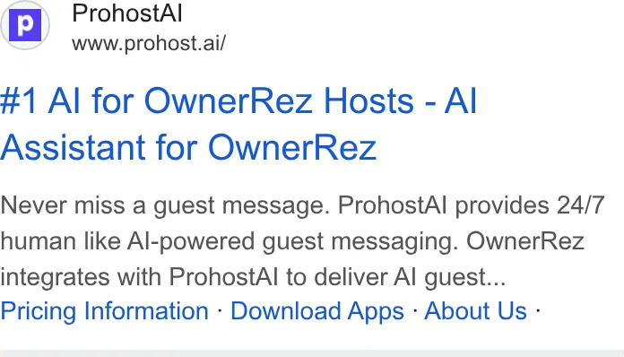 An ad Prohost is running
