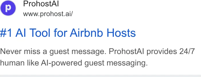 An ad Prohost is running