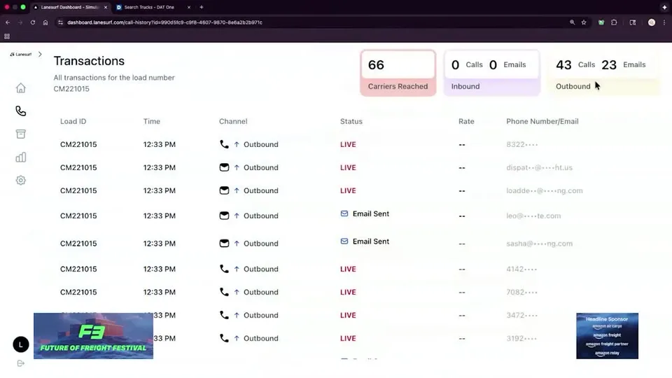 An ad Lanesurf is running