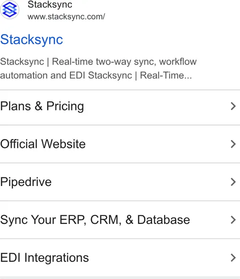 An ad Stacksync is running