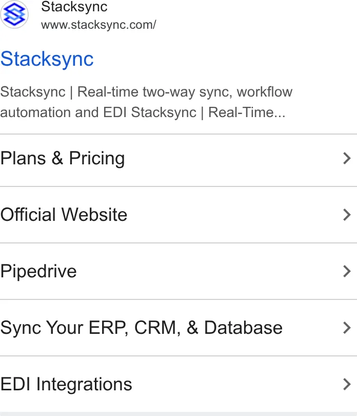 An ad Stacksync is running